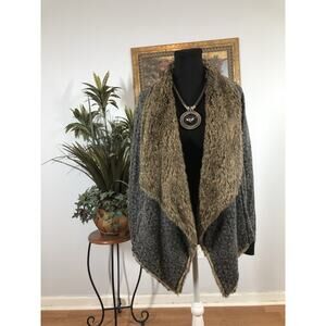 Hollister California Women Cardigan Sweater Long Sleeve Shawl Neck Knit Y2K Boho